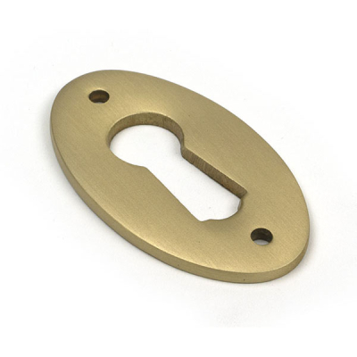 Satin Brass Oval Escutcheon