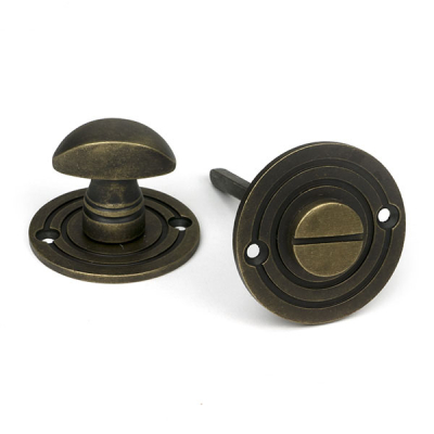 Burnished Brass Round Bathroom Thumbturn
