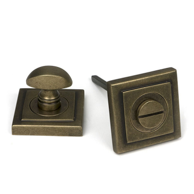 Burnished Brass Round Thumbturn Set (Square)