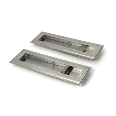 Satin Marine SS (316) 175mm Art Deco Rectangular Pull - Privacy Set