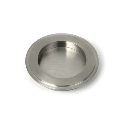 Satin Marine SS (316) 75mm Art Deco Round Pull