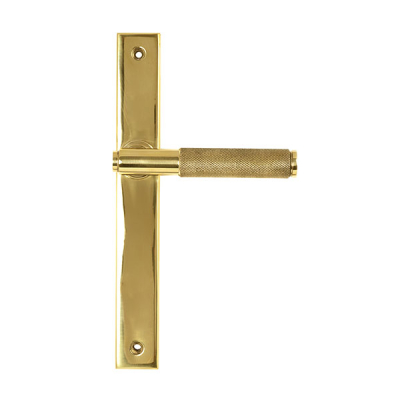 Polished Brass Brompton Slimline Lever Espag. Latch Set