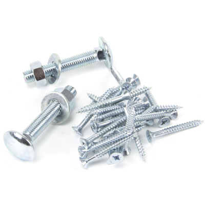 Fixing Pack for Cranked/Reversible Hinges - Zinc