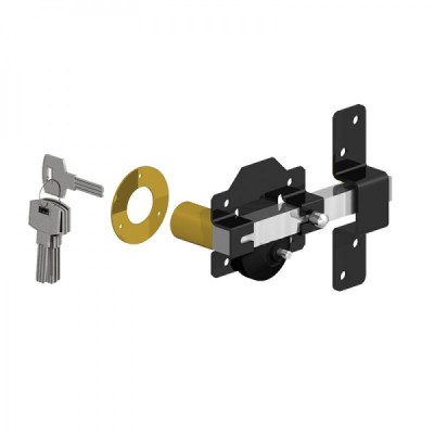 Gatemate Single Lock Bolt 2Inch KD - Black