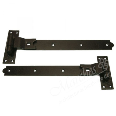 18Inch Cranked Hook & Band Hinge (Pair) - Black