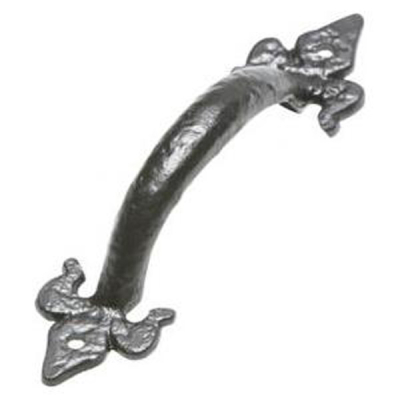 Kirkpatrick (564) - Fleur De Llys Pull Handle 7Inch - Black