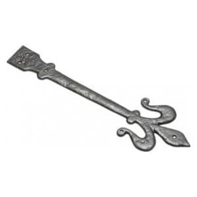 Kirkpatrick (820) - 12Inch Fleur De Lys Hinge Front (Pair) - Black