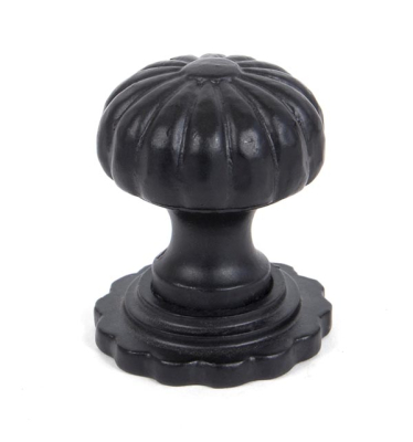 Black Flower Cabinet Knob