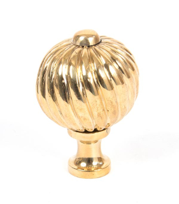 Polished Brass Spiral Cabinet Knob
