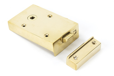 Polished Brass Bathroom Latch
