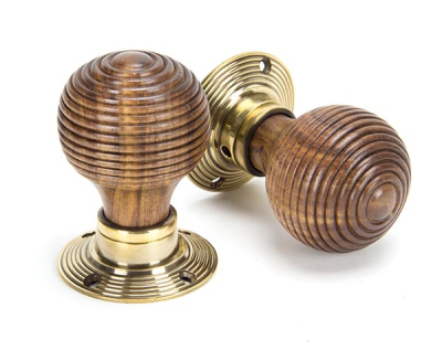 Rosewood Beehive Mortice/Rim Knob Set