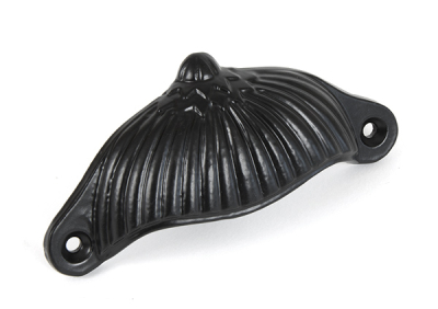 Black Flower Drawer Pull