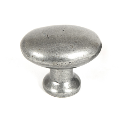 Pewter Patina Oval Cabinet Knob (Blacksmith)