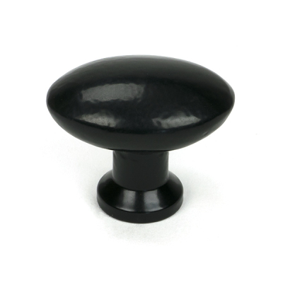 Black Oval Cabinet Knob (Blacksmith)