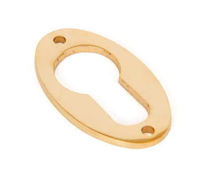 Polished Brass Oval Euro Esctucheon