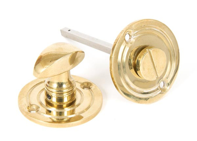 Polished Brass Round Thumbturn Set