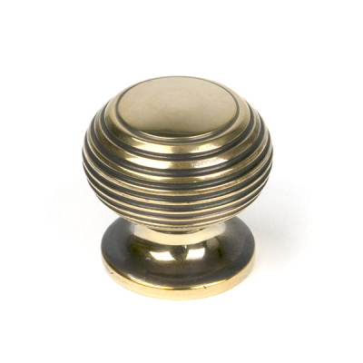 Aged Brass Beehive Cabinet Knob