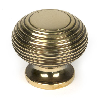 Aged Brass Beehive Cabinet Knob