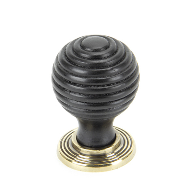 Ebony Wooden Beehive Cabinet Knob