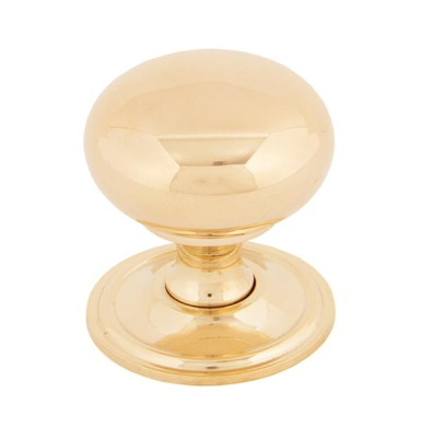 Polished Brass Mushroom Cabinet Knob