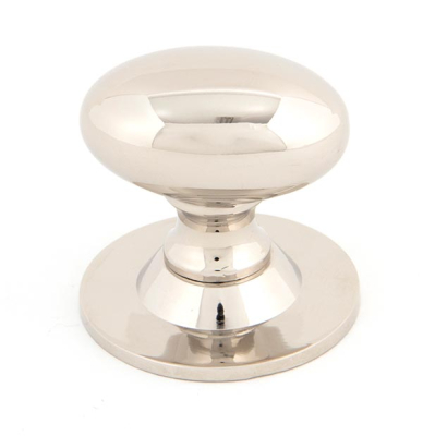 Polished Nickel Oval Cabinet Knob