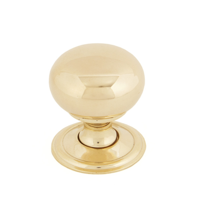 Polished Brass Mushroom Cabinet Knob