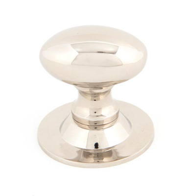 Polished Nickel Oval Cabinet Knob