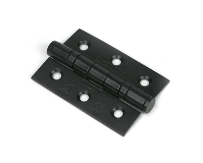 Black Ball Bearing Butt Hinge (pair) SS