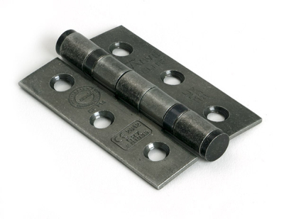 Pewter Patina Ball Bearing Butt Hinge (pair) SS