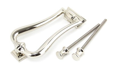 Polished Nickel Art Deco Door Knocker
