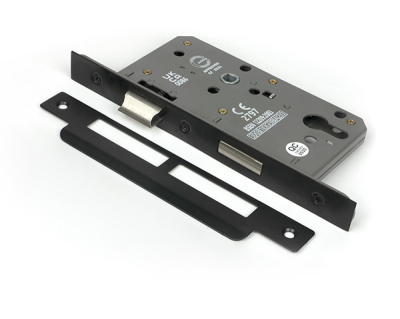Black 60mm Backset 72mm Centre Euro Sashlock