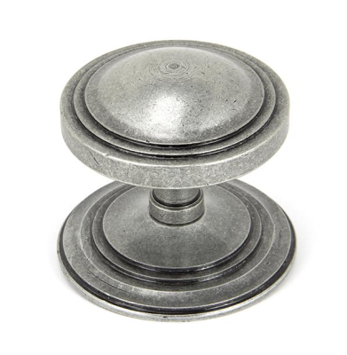 Pewter Patina Art Deco Centre Door Knob