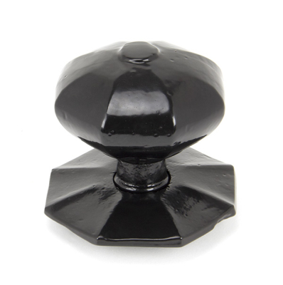 Black Octagonal Centre Door Knob