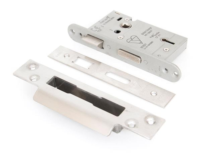 Satin Stainless Steel 5 Lever Heavy Duty BS Sash Lock