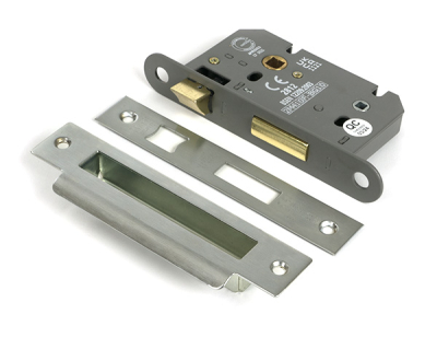 Satin Stainless Steel Heavy Duty Bathroom Mortice Lock