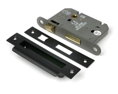 Black Heavy Duty Bathroom Mortice Lock