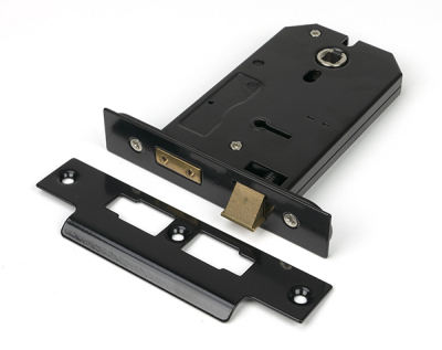 Black 5Inch Horizontal 3 Lever Sash Lock