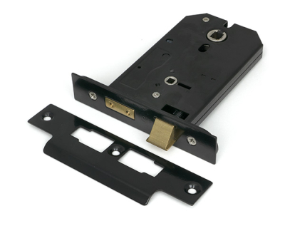 Black Horizontal Bathroom Lock