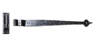 Black Hook & Band Hinge - Cranked (pair)