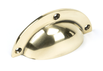 Aged Brass Plain Drawer Pull