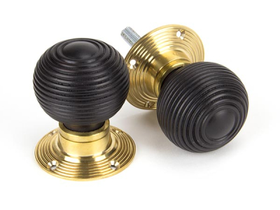 Ebony Cottage Mortice/Rim Knob Set