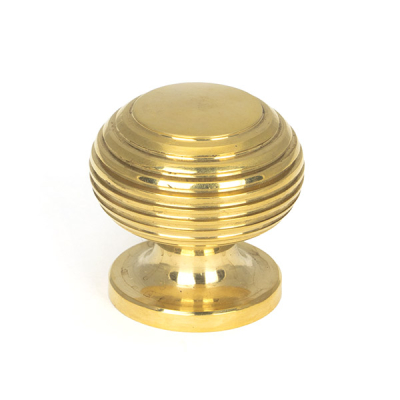 Polished Brass Beehive Cabinet Knob