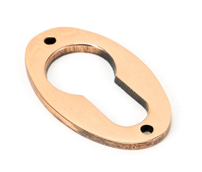 Polished Bronze Oval Euro Esctucheon
