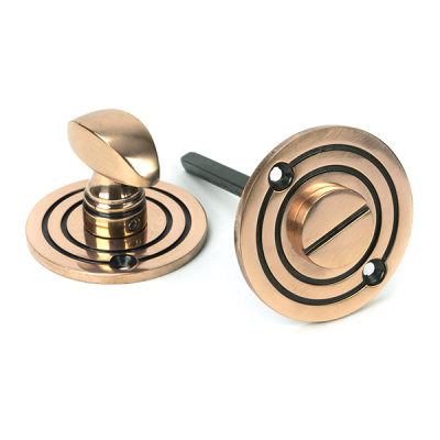 Polished Bronze Round Thumbturn Set