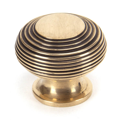 Polished Bronze Beehive Cabinet Knob