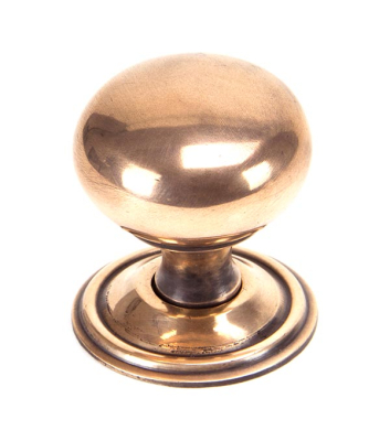 Polished Bronze Mushroom Cabinet Knob