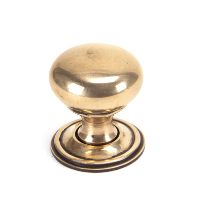 Polished Bronze Mushroom Cabinet Knob