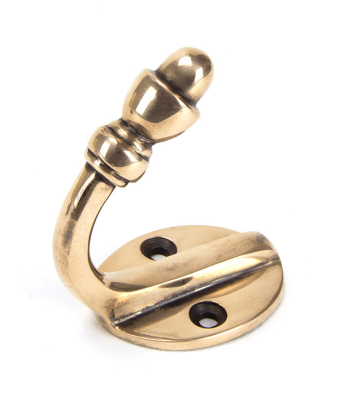 Polished Bronze Coat Hook