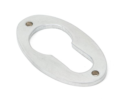 Satin Chrome Oval Euro Esctucheon