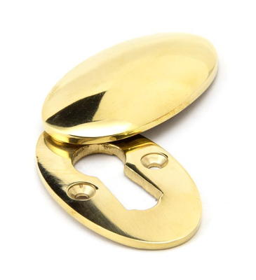Polished Brass Oval Escutcheon